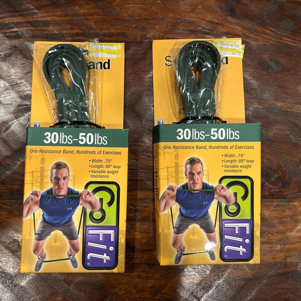 Set of GoFit SuperBands  30-50 lbs resistance workout bands